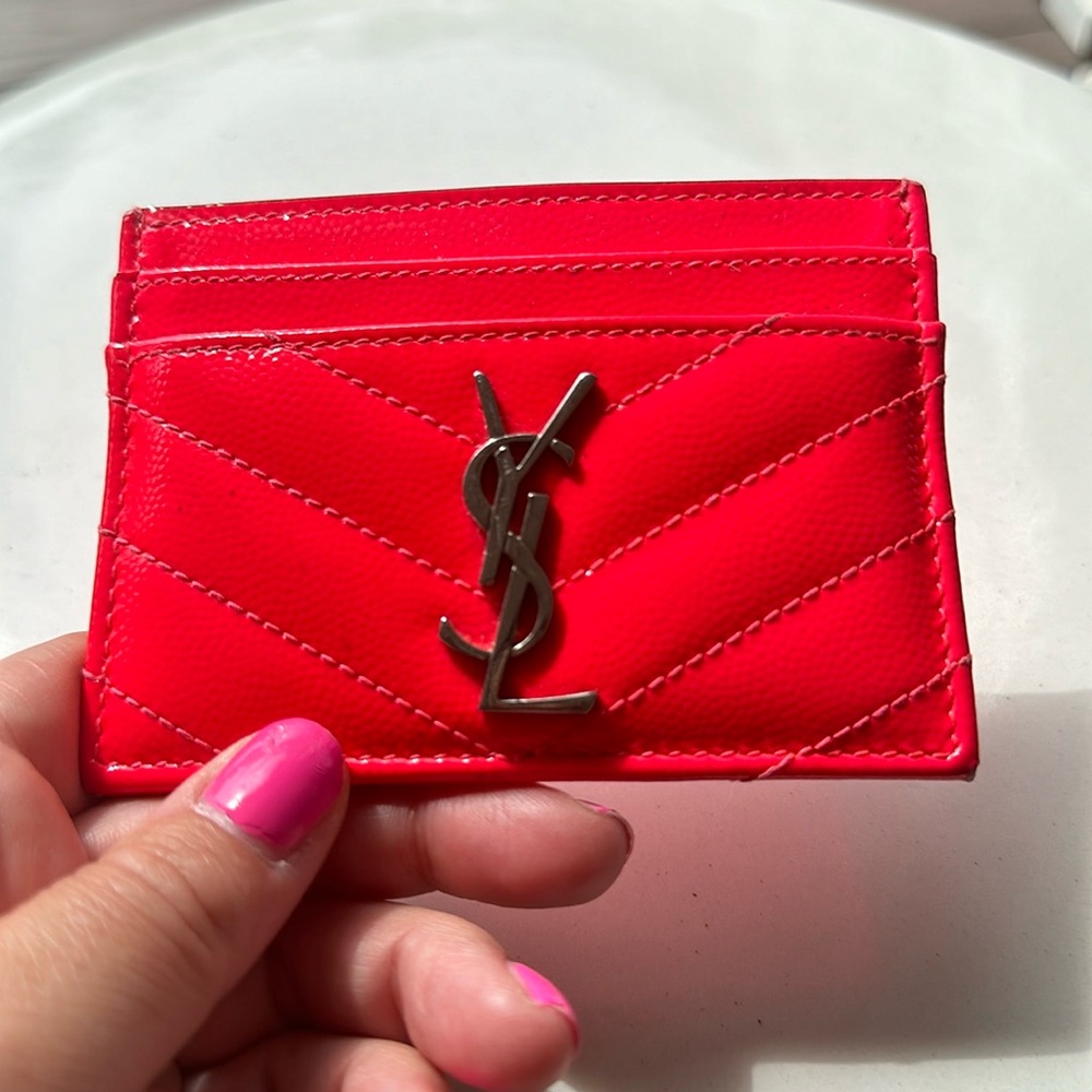 YSL Hot Pink Cardholder Wallet